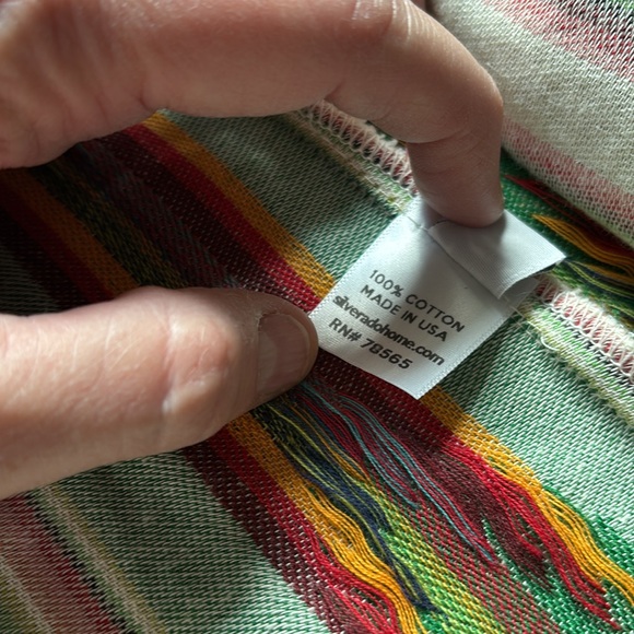✨SILVERADO APPAREL Lauren Duster Size Large Southwestern Cotton Serape Stripe - Picture 11 of 15